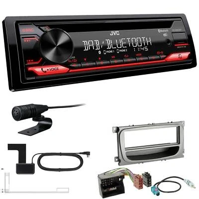 JVC KD-DB622BT DAB Radio BT USB Set für Ford Galaxy Facelift silber Quadlock - Bild 1 von 4