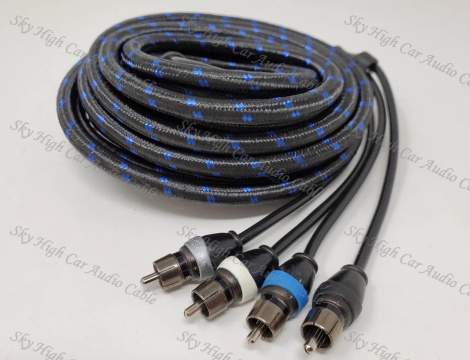 SKY HIGH CAR AUDIO TRIPLE SHIELDED 12FT RCA 4 CHANNEL - Image 1 of 1