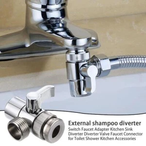 Universal Switch Faucet Adapter Kitchen Sink Splitter HOT Valve Diverter N1O5 - Picture 1 of 14