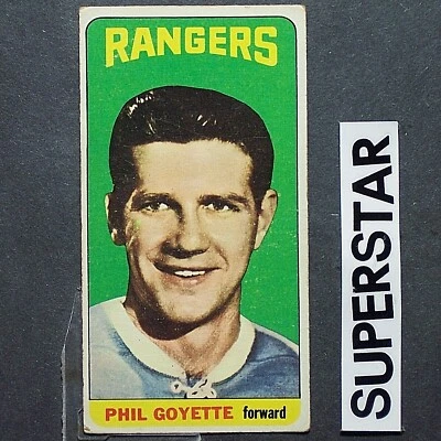 PHIL GOYETTE  1964-65  Topps  Tall Boys  #87  New York Rangers  no creasing - Image 1 of 2