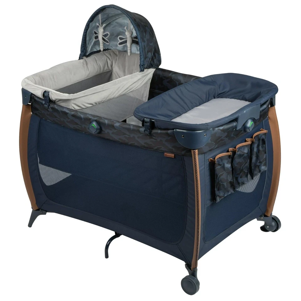 Monbebe Flex Deluxe Baby Play Yard with Bassinet - Camo (BC5600NVCM)