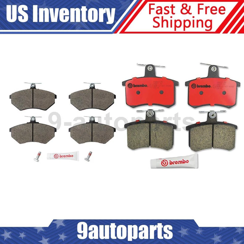 Juego de pastillas de freno de disco cerámicas delanteras traseras Brembo OE para Audi 80 1988 1989 Foto 1 de 4