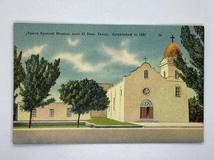 Postcard Ysleta Spanish Mission Church El Paso Texas H339 - Picture 1 of 2