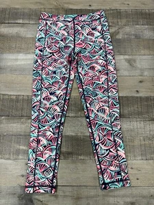 Lilly Pulitzer Leggings Girls Medium 6-7 Pink Luxletic Yoga Workout Casual Youth - Picture 1 of 9