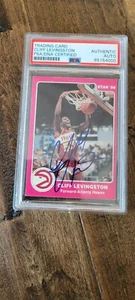 1985-86 STAR 86 SIGNED CARD CLIFF LEVINGSTON HAWKS PISTONS BULLS # 45 PSA DNA - Foto 1 di 1