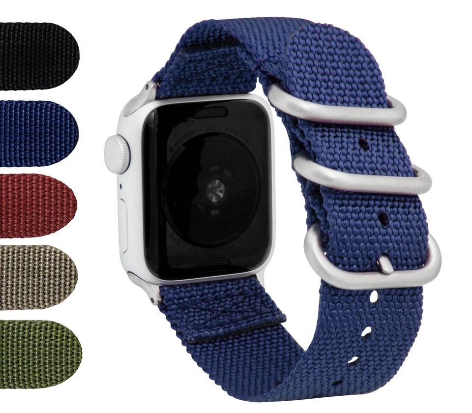 BANDINI Nylon Strap For Apple Watch Band 38 40 41 42 44 45 46mm 49 Ultra 1 &2 10 9 8 7 6