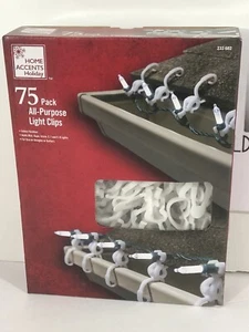 75 Count All-Purpose Light Clips Gutter Hooks Shingle Christmas,Weddings,Patio - Picture 1 of 4