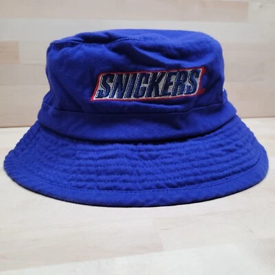 Snickers Brand Logo Bucket Hat Adult OSFA Blue Cotton Twill MARS Chocolate  - Image 1 of 4