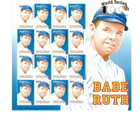 Grenadines 2005  - Babe Ruth  - Sheet of Sixteen  - MNH Cover