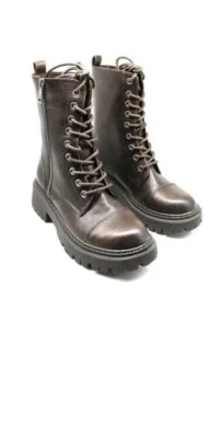 Gc Zapatos Para Mujer Mckay Con Cordones Combate Marrón Botas Zapatos Talla 9.5 Nuevo Foto 1 de 4