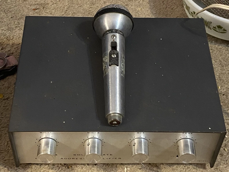 Amplificador de megafonía de estado sólido Philmore PA-230 Shure SPHER-O-DYNE MOD533sa Foto 1 de 4