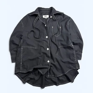 Maison Margiela MM6 Ribbon Cotton Shirt size 36 Made In Italy - Picture 1 of 11