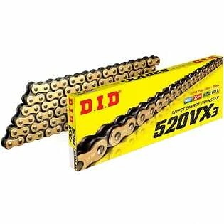 FITS YAMAHA XTZ750 SUPER TENERE 1990-98 DID X-RING GOLD DRIVE CHAIN 520 VX 112L - Image 1 of 4