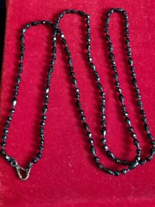 44inch Victorian French Jet Long Guard Chain