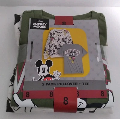 Paquete de 2 pulóveres y camisetas de manga corta de manga larga Disney Mickey Mouse para niños  Foto 1 de 2