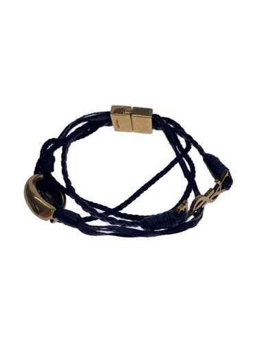 SAINT LAURENT (YSL) Saint Laurent Bracciale Bracciale Pelle Nero Uomo 3207 in corda