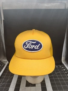 Gelbe Ford SnapBack Truckermütze Patch Mesh Youngan YA 1980er - Bild 1 von 9