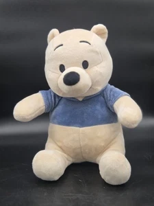 Disney Baby Pooh Beige/Blue Bear Plush – Winnie the Pooh Plush by Lambs & Ivy - Picture 1 of 4