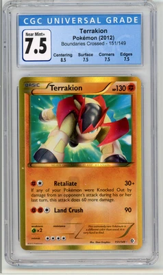 Terrakion 151/149 Boundaries Crossed Holo CGC 7.5 N419 - Image 1 of 2
