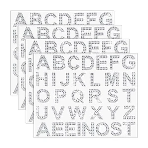 4 Hojas Pegatinas Ropa Letra Estrás Letras Joya Álbum de Recortes - Imagen 1 de 12