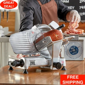 9" Manual Gravity Feed Meat Slicer Semi-Automatic Commercial Machine 1/6 HP - Picture 1 of 12