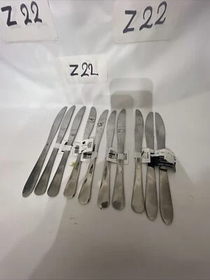 Room Essentials Stainless Steel Iridescent Dinner Knife Lot Of 10 - Image 1 of 2