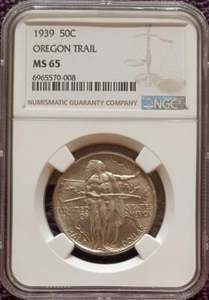 Medio dólar conmemorativo Oregon 1939, NGC MS65 - Imagen 1 de 4