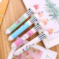 2pcs Students Plastic Steel Ball-point Pen Short Spin 2021 Office Supply NEW