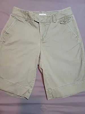 Pantalones Cortos Chinos Dockers Mujer Verde Talla 6 Algodón Elastizados Frente Plano Botón Campamento  Foto 1 de 4