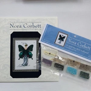 Miss Black Swallowtail Butterfly Cross Stitch Chart and Embellishment Pack NC243 - Picture 1 of 24