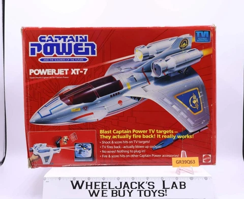 Powerjet XT-7 Complete Captain Power 1987 Mattel Vintage Action Figure Vehicle Cover