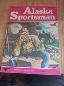vintage August 1956 Alaska Sportsman magazine, great cover art - Picture 1 of 5