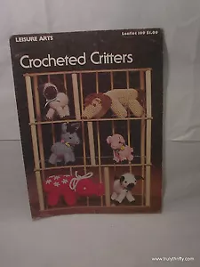 Vintage 1977 Leisure Arts Crocheted Critters Leaflet 109  - Picture 1 of 1