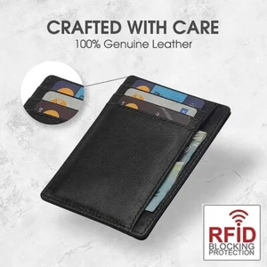 Portatarjetas de crédito con bloqueo RFID - Carteras delgadas para hombres - Cartera para tarjetas Minimalis - Imagen 1 de 9