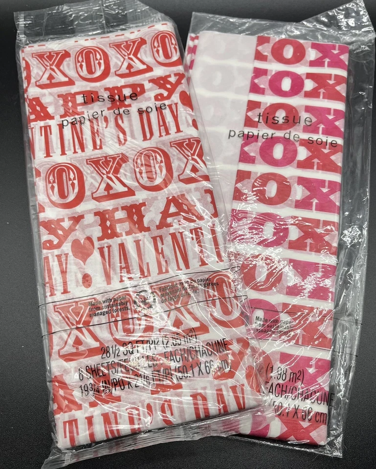 Hallmark  Valentine’s Tissue Paper Lot, 8 Sheets Per Pack, 2 Pack, Gift Wrap - Image 1 of 1