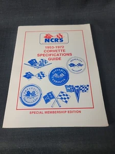 NCRS Corvette 1953 - 1972 Corvette Specifications Guide First Edition - Picture 1 of 6
