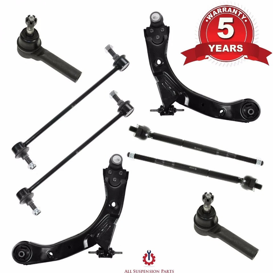 Brazos de control inferiores barras de amarre eslabones kit de 8 piezas Chevrolet Cobalt Pontiac G5 Saturn Ion Foto 1 de 1