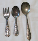 Vintage Toddler "Peter Rabbit" Fork & Spoon/"Mickey Mouse" Soup Spoon