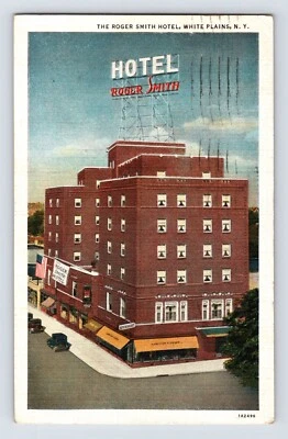 Postcard New York White Plains NY Roger Smith Hotel 1935 Posted Linen - Image 1 of 2