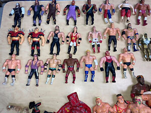 Vintage ORIGINAL WWF Bendems Lot  22 Wrestling Figures DOOM,123 WWE Collection