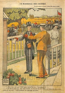 PARIS DES COURSES DE CHEVAUX & LE PATRONAGE DU CURÉ /  ILLUSTRATION 1921 - Imagen 1 de 1