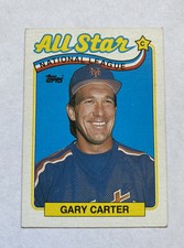 Tops 1989 GARY CARTER - NY METS.  NATIONAL LEAGUE ALL STARS #393