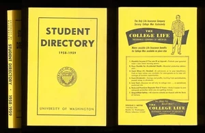 1958 - 1959 University of Washington STUDENT DIRECTORY - Picture 1 of 3