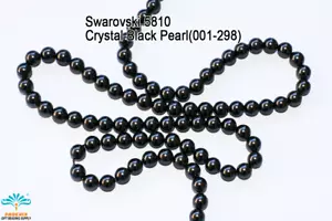 4 mm Austria Swarovski #5810 cristallo perla nera 001-298 - Foto 1 di 1