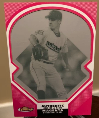 Roy Oswalt - Placa de prensa de impresión Topps Finest 2006 - 1/1 - Astros de Houston Foto 1 de 2