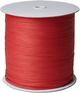 Bulk Eco Paper Raffia Ribbon, Red, 1000 Yard Spool (BPR09) - Picture 1 of 2