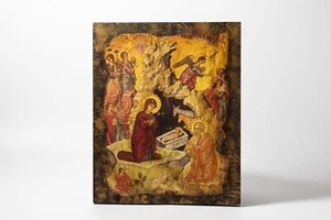 Icono de madera de la Natividad de Jesucristo, Nacimiento de Jesús, regalo de Navidad - Imagen 1 de 24