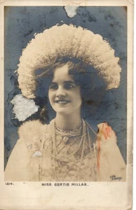 B15-70040. RPPC Real Photo PC British Theatre Actress Miss Gertie Millar ca 1905 - Picture 1 of 2