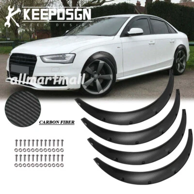 CARBON FIBER for Audi A4 B4 S4 A5 A6 S6 Fender Flares Wide Body Kits Wheel Cover Foto 1 de 4