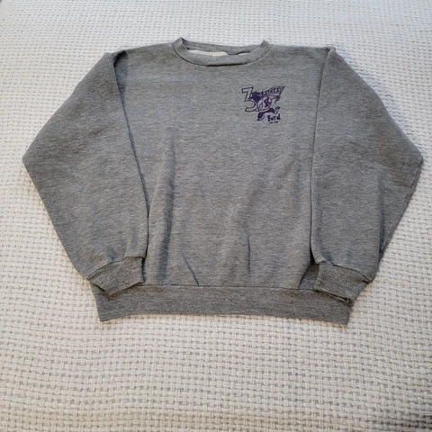 Vintage 80s Kansas State Wildcats Russell Athletic Sweatshirt Ford Hall Triblend Cover